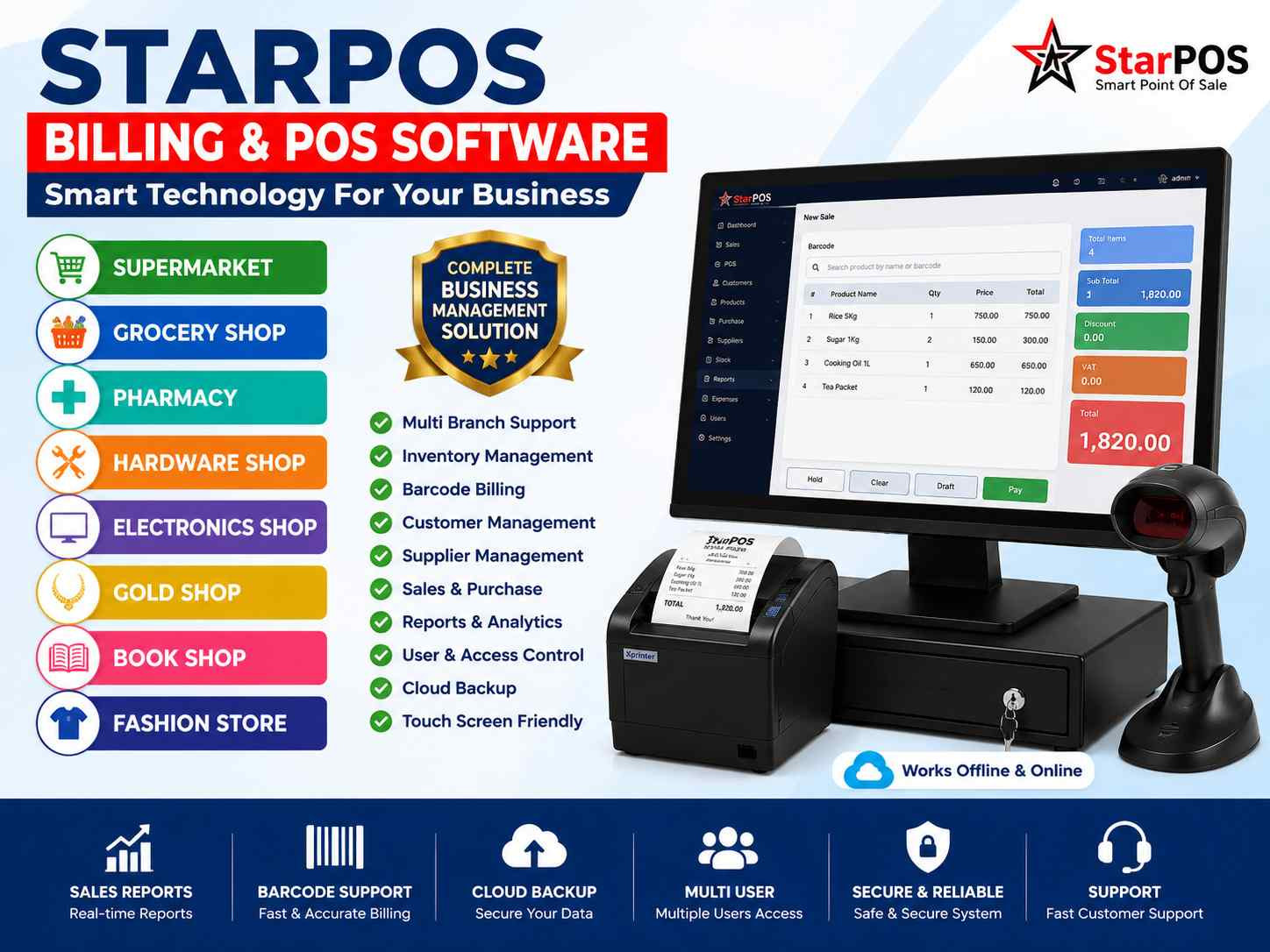 StarPOS Billing & POS Software